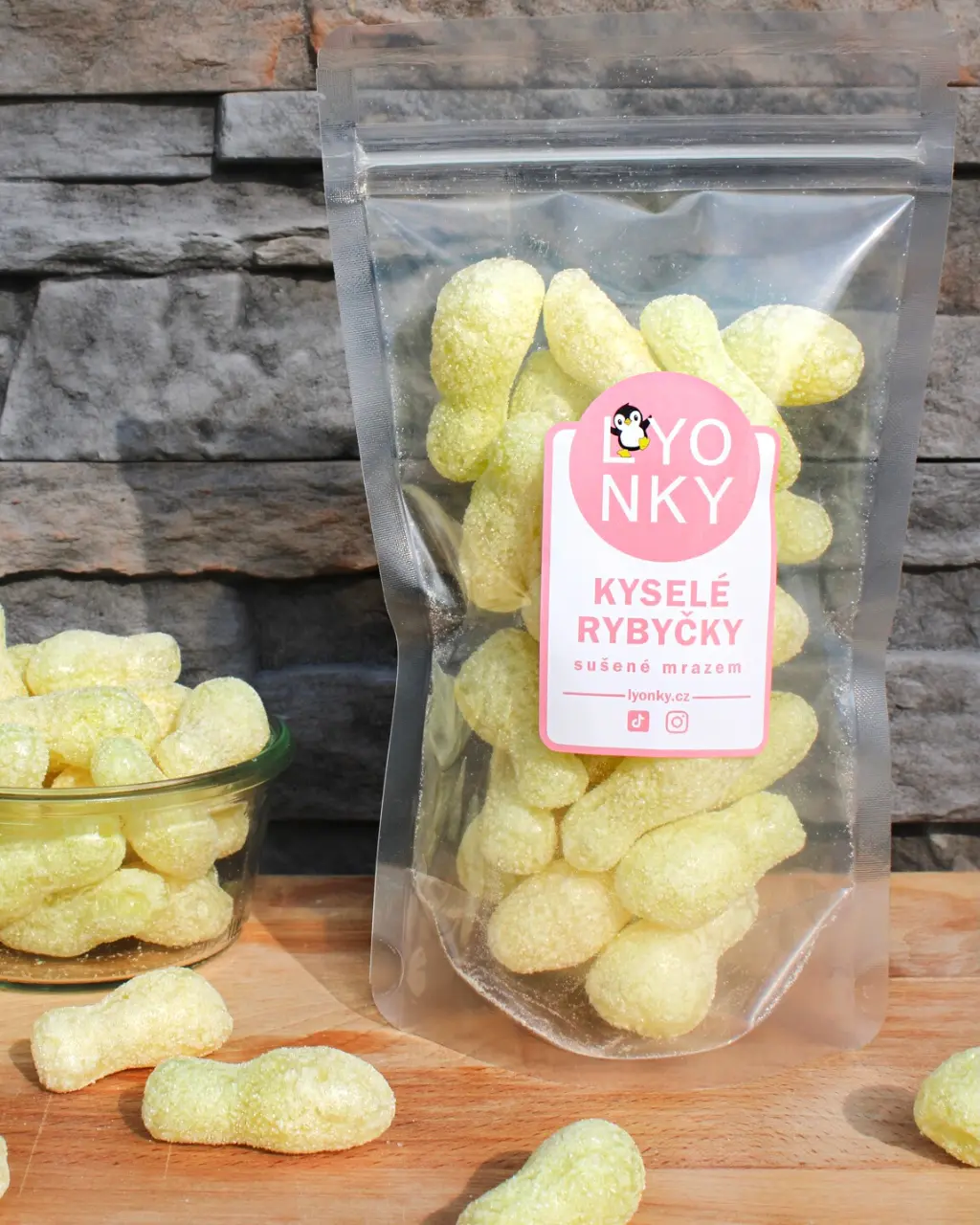 KYSELÉ RYBYčky sušené mrazem